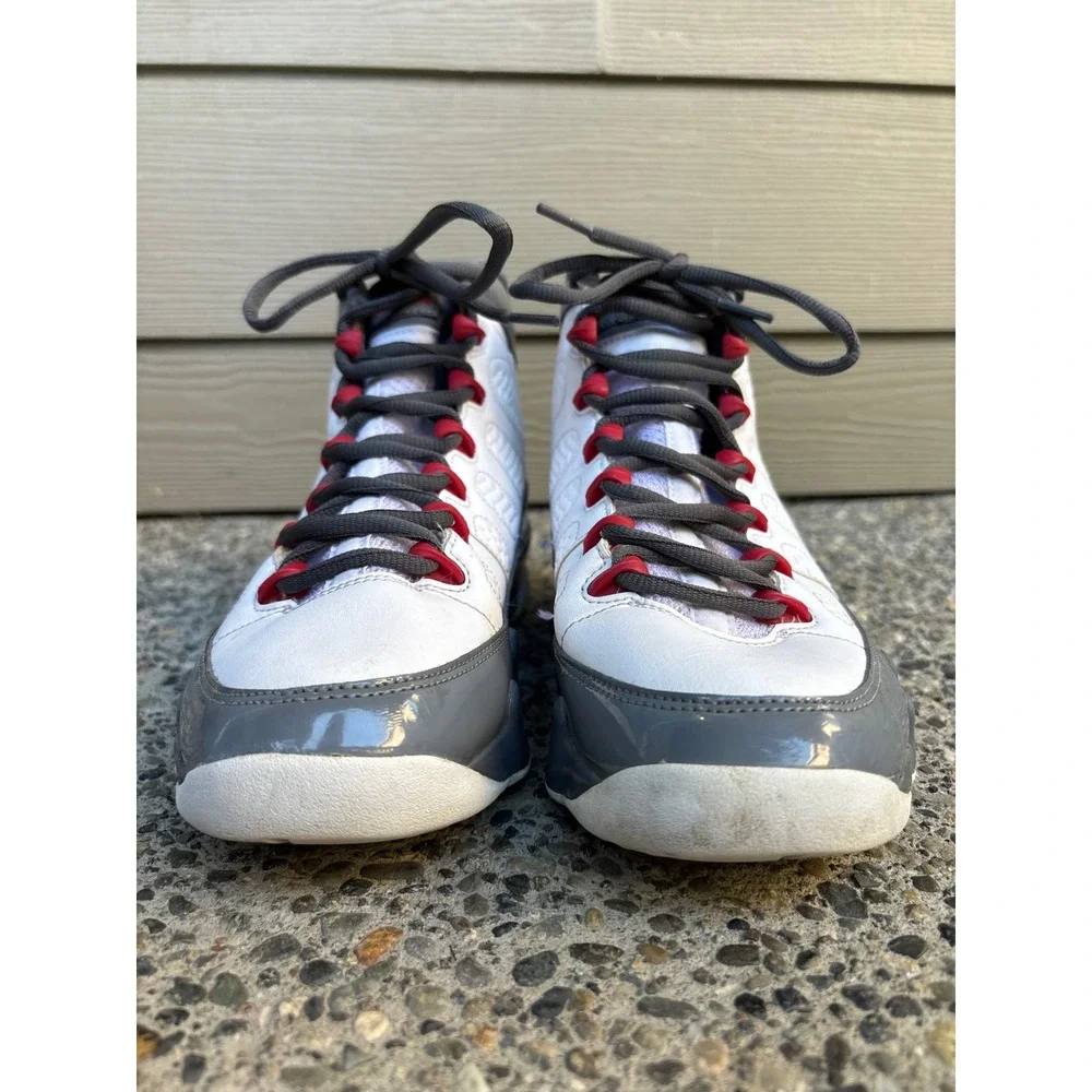 Air Jordan 9 Retro Fire Red White Cool Grey CT8019-162 Men's Size 7